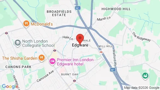 Houses for rent i Edgware - Middlesex - kort over placeringen