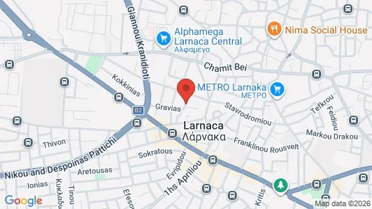 Apartments for rent i Larnaca - kort over placeringen