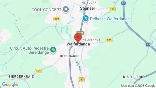 Apartments for rent i Walferdange - kort over placeringen