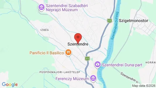 Houses for rent i Szentendrei - kort over placeringen