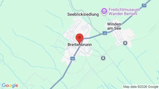 Apartments for rent i Breitenbrunn am Neusiedler See - kort over placeringen