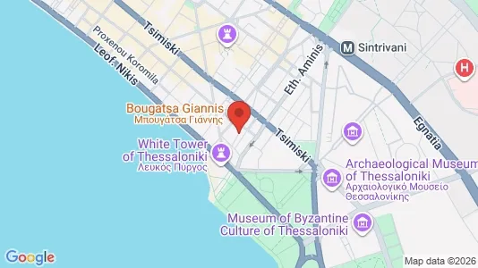 Apartments for rent i Thessaloniki - kort over placeringen