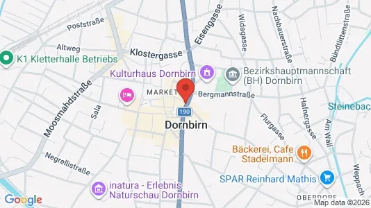 Apartments for rent i Dornbirn - kort over placeringen