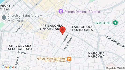 Apartments for rent i Patras - kort over placeringen
