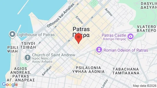 Apartments for rent i Patras - kort over placeringen