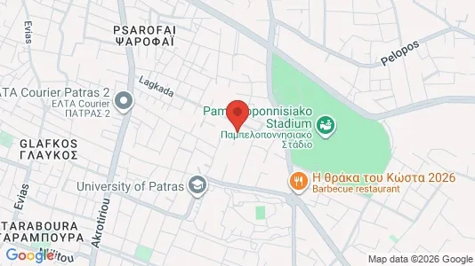Apartments for rent i Patras - kort over placeringen