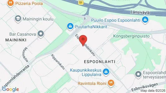 Apartments for rent i Espoo - kort over placeringen