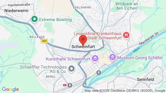 Apartments for rent i Schweinfurt - kort over placeringen