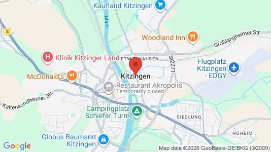 Houses for rent i Kitzingen - kort over placeringen