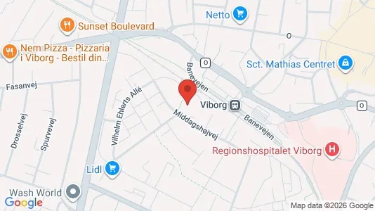 Apartments for rent i Viborg - kort over placeringen