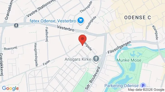 Apartments for rent i Odense C - kort over placeringen