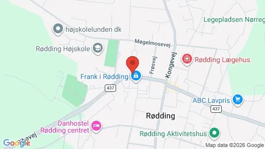 Apartments for rent i Rødding - kort over placeringen