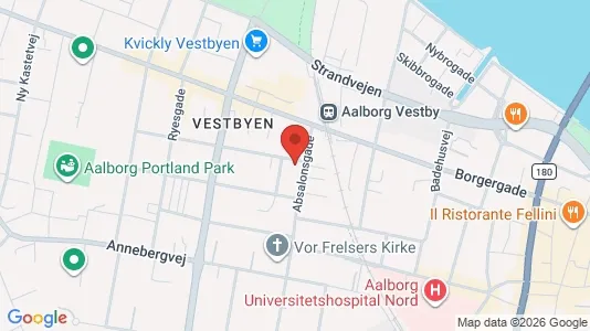 Apartments for rent i Aalborg Center - kort over placeringen