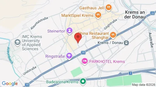 Apartments for rent i Krems an der Donau - kort over placeringen