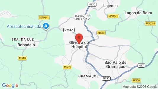 Apartments for rent i Oliveira do Hospital - kort over placeringen