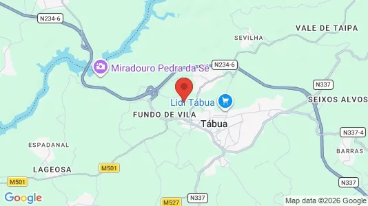 Apartments for rent i Tábua - kort over placeringen
