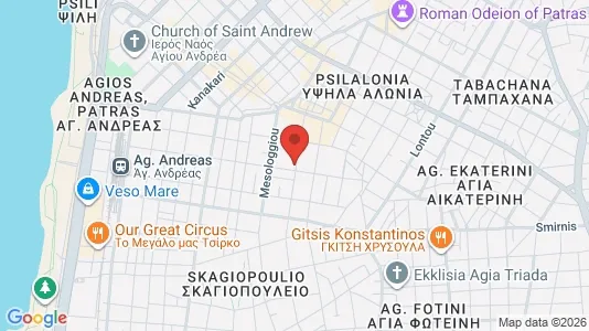 Apartments for rent i Patras - kort over placeringen