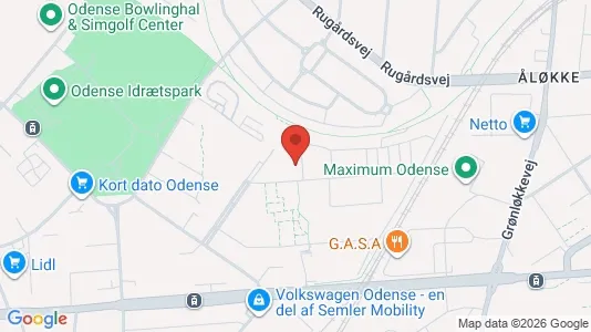 Apartments for rent i Odense V - kort over placeringen