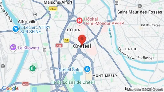 Apartments for rent i Créteil - kort over placeringen