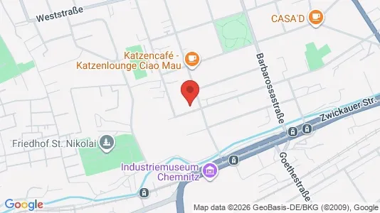 Apartments for rent i Chemnitz - kort over placeringen
