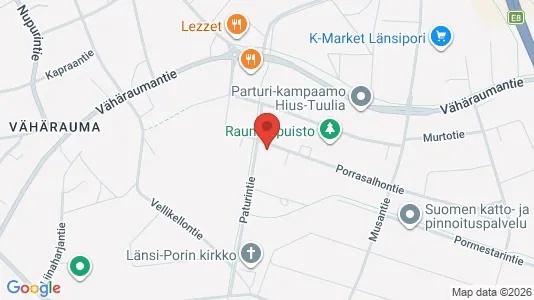 Apartments for rent i Pori - kort over placeringen