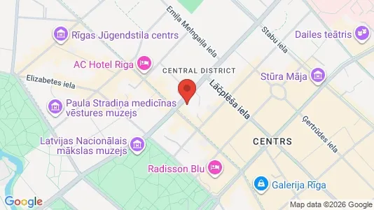 Apartments for rent i Riga Centrs - kort over placeringen