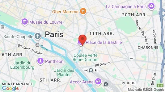 Rooms for rent i Paris 11ème arrondissement - Bastille - kort over placeringen