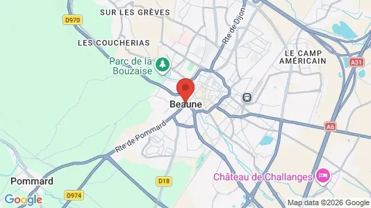 Apartments for rent i Beaune - kort over placeringen