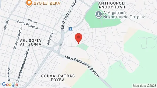 Apartments for rent i Patras - kort over placeringen
