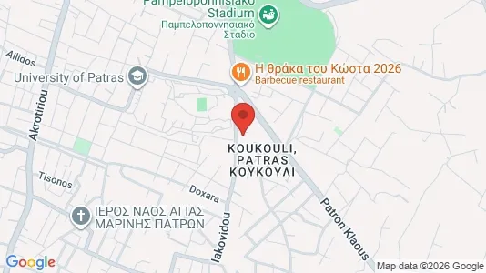 Apartments for rent i Patras - kort over placeringen