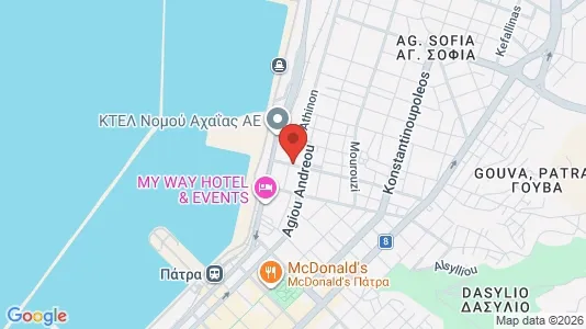 Apartments for rent i Patras - kort over placeringen