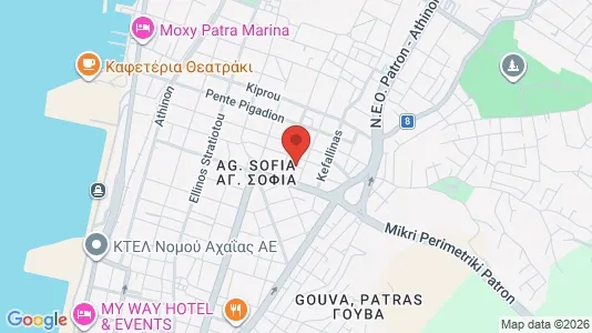 Apartments for rent i Patras - kort over placeringen