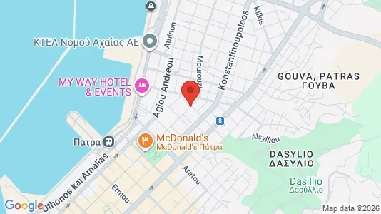Apartments for rent i Patras - kort over placeringen