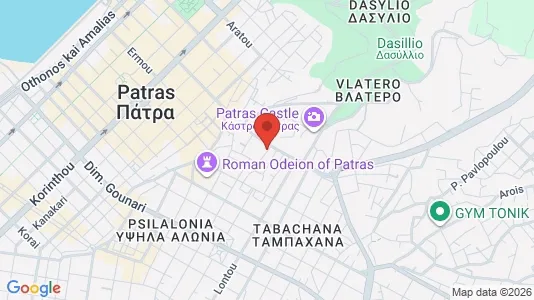 Apartments for rent i Patras - kort over placeringen