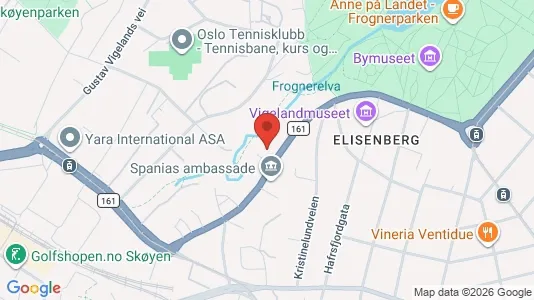 Rooms for rent i Oslo Frogner - kort over placeringen