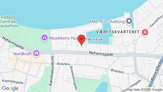 Apartments for rent i Aalborg Center - kort over placeringen