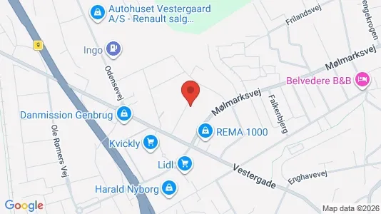 Apartments for rent i Svendborg - kort over placeringen