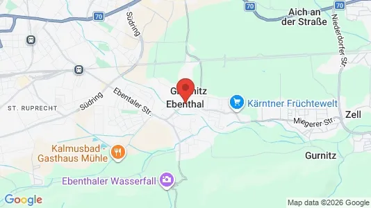 Apartments for rent i Ebenthal in Kärnten - kort over placeringen