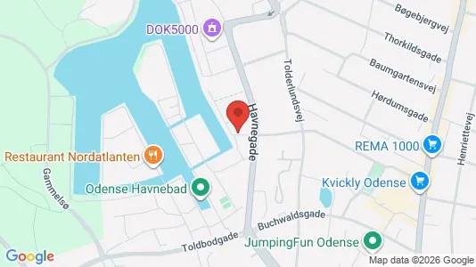 Apartments for rent i Odense C - kort over placeringen