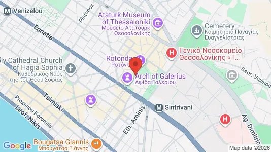 Apartments for rent i Thessaloniki - kort over placeringen