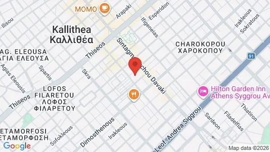 Apartments for rent i Kallithea - kort over placeringen