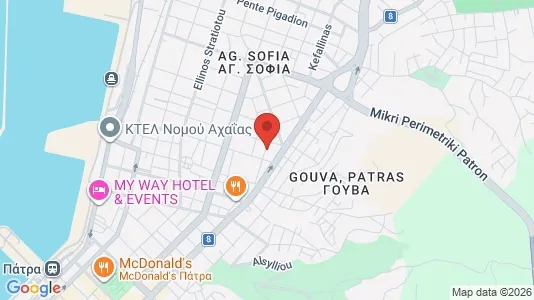 Apartments for rent i Patras - kort over placeringen