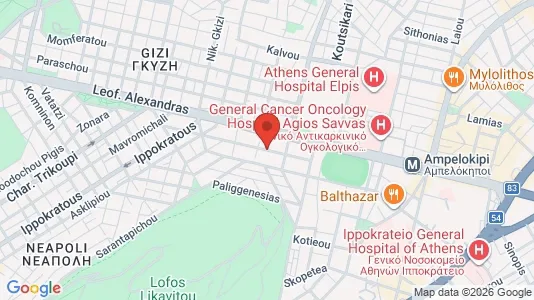 Apartments for rent i Athens Ampelokipoi - kort over placeringen