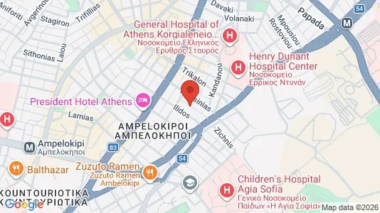 Apartments for rent i Athens Ampelokipoi - kort over placeringen