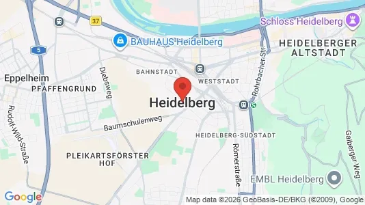Apartments for rent i Heidelberg - kort over placeringen