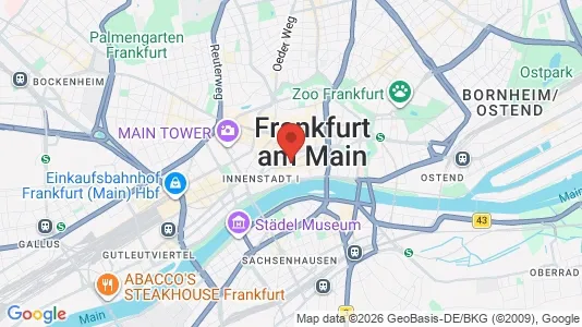Apartments for rent i Frankfurt - kort over placeringen