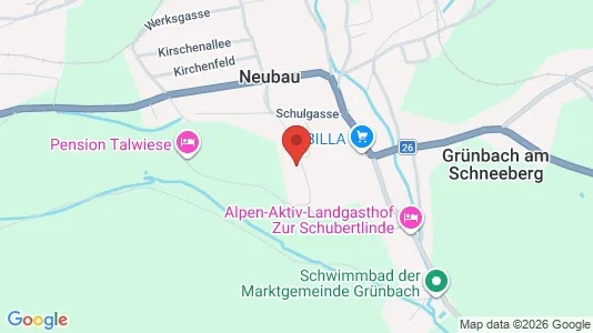 Apartments for rent i Grünbach am Schneeberg - kort over placeringen