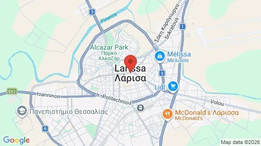 Apartments for rent i Larissa - kort over placeringen