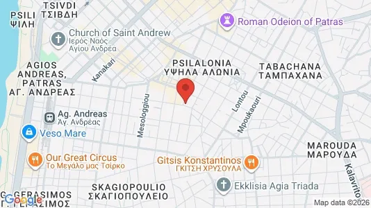 Apartments for rent i Patras - kort over placeringen
