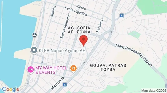 Apartments for rent i Patras - kort over placeringen